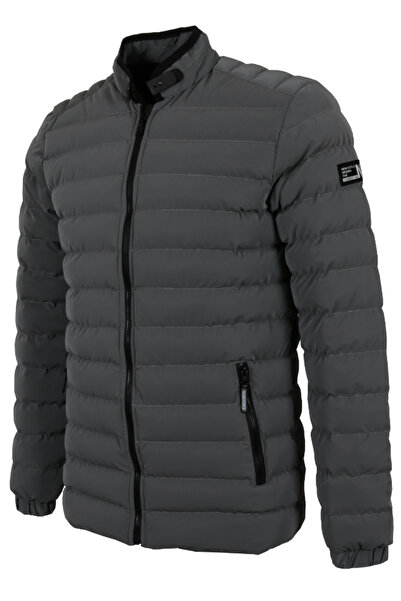 Modarar Carbon Leather Men's Puffer Jacket - Slim Fit Rar01226