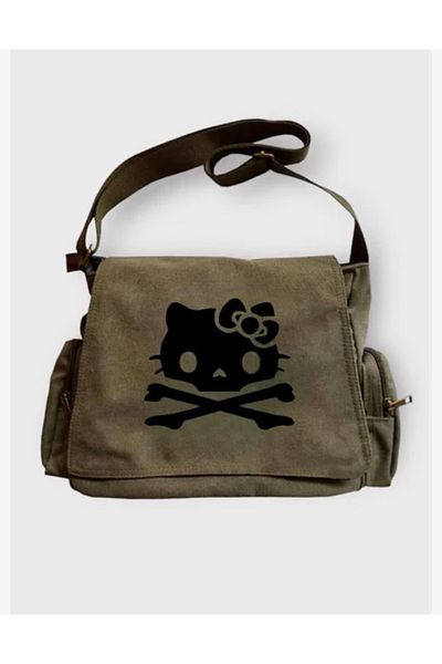 DEEFWEAR Τσάντα Messenger Kitty Khaki Skull