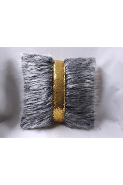 YILMAZHOME غطاء وسادة مخطط مربع من القطيفة