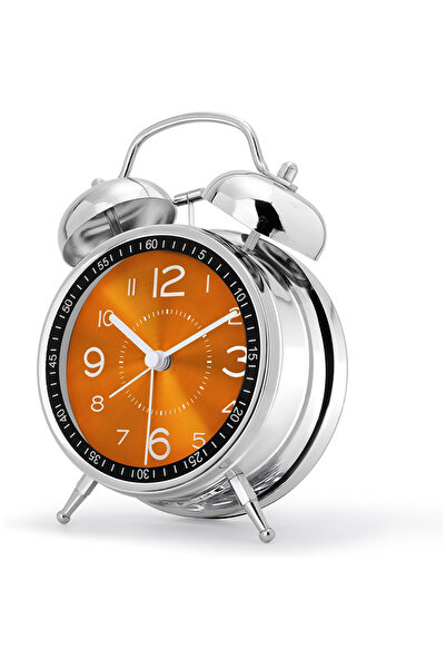 hediyesahibi Sessiz Çalışan Retro Tarz Masa Üstü Çalar Saat Işıklı