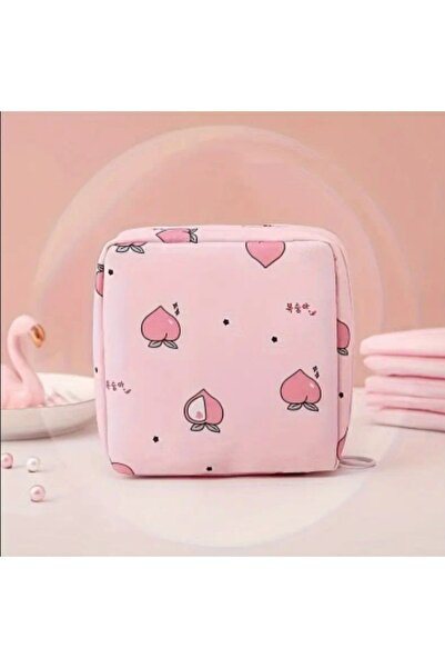 GIFT Чанта с цип за подложки - Многофункционална, прасковен цвят