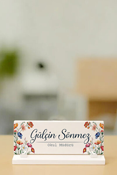 GIFTALI Kişiye Özel İsimli Okul Müdürü Temalı  Masaüstü Taş İsimlik