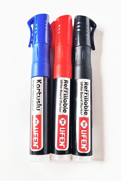 Modellino Her Marka Kartuşla Uyumlu 3'lü Kartuşlu Beyaz Tahta Kalemi Ufen - M...