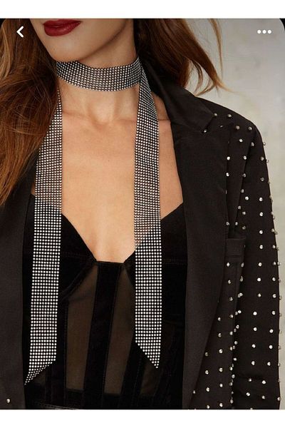 SmY Bag Design glittering neck accessory necklace choker