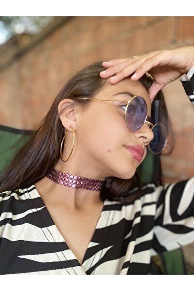 SmY Bag Marka Mor Kolye Choker