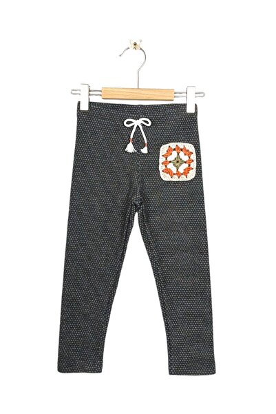 Via Girls Φυσικό μακρύ καπνιστό κοριτσίστικο κολάν με γκι και τσέπες και λεπτ...