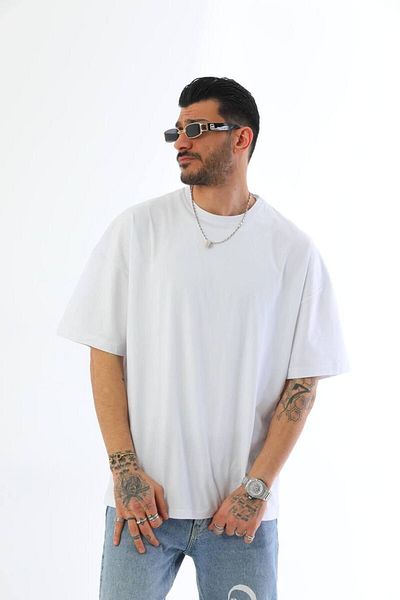 İLKCET MODA Βαμβακερό μπλουζάκι Unisex Oversize Basic