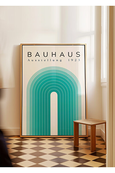 ARTHOUSECOLLECTIVE Bauhaus Exhibition Poster - Tablo Ölçülerinde Çerçevesiz P...