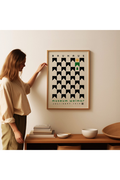 ARTHOUSECOLLECTIVE Bauhaus Poster - Museum Weimar - Frameless Poster in Painting Dimensions