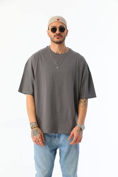 İLKCET MODA Βαμβακερό μπλουζάκι Unisex Oversize Basic