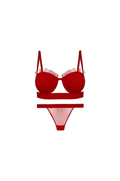 Dominant Red Lingerie Set