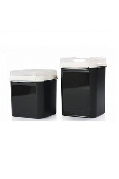 Tupperware Special Square 2-Piece 4 Lt-5.5 Lt Black Multi-Purpose Storage Container