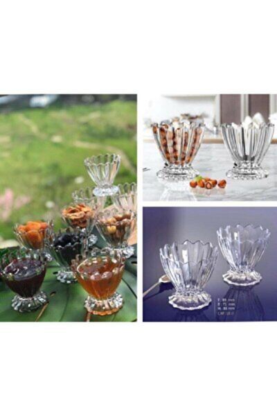 city glass Madame Luda Home Magnolia,dondurmalık Çerezlik 12 Adet
