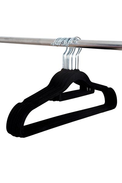 ÖZCAN 10 Pieces Elite Velvet Hanger Pants Hanger Clothes Hanger High Quality Velvet Clothing Hanger