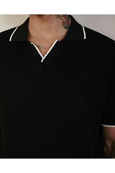 İLKCET MODA Oversize Premium Basic Knitwear T-shirt