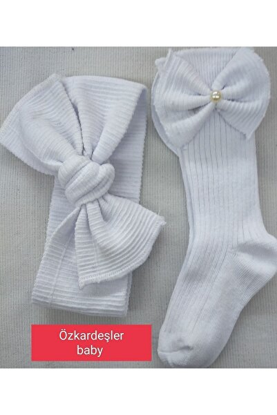 ÖZKARDEŞLER BABY Baby Rib And Knee Socks Set