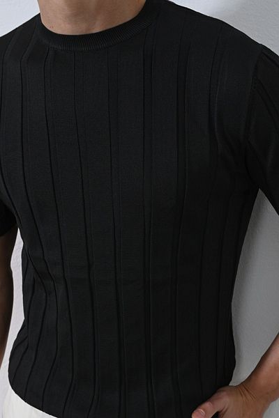 İLKCET MODA Πλεκτά Premium ριγέ μπλουζάκι
