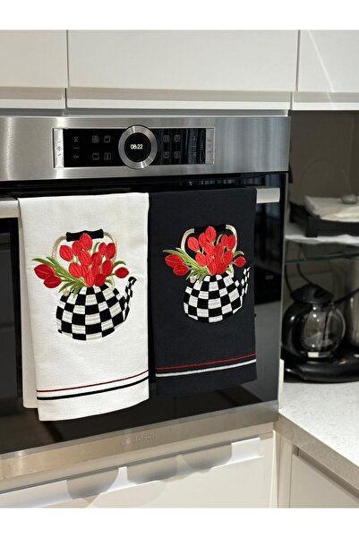 Nur Homing مجموعة من قطعتين من قماش تجفيف إبريق الشاي