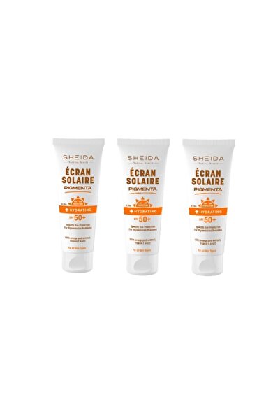 Sheida Pigmenta Leke Karşıtı Ton Eşitleyici Spf 50 Renkli Yüz Güneş Kremi 75 ml 3'lü Set (3*75 ML)