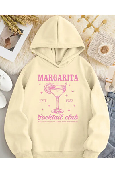 Elvino سويت شيرت نسائي شتوي مريح كبير الحجم مطبوع عليه كوكتيل - هوديي بغطاء ل...