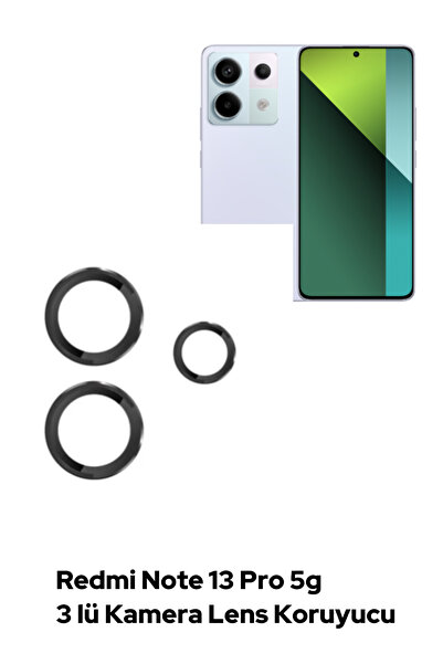 ucuzmi bulvar telefon Redmi Note 13 Pro 5G HD Arka Kameralara Lens Koruyucu Cam