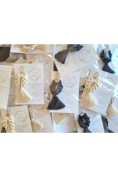 Es-Na Life Decoration 25 τεμάχια μπρελόκ μακραμέ για αναμνηστικά γάμου, αρραβ...