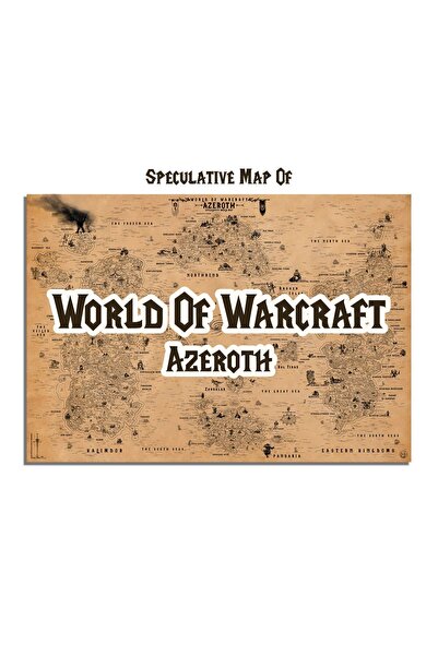 Talented Bears Workshop World Of Warcraft Azeroth Dünya Haritası 70*100 Cm, W...