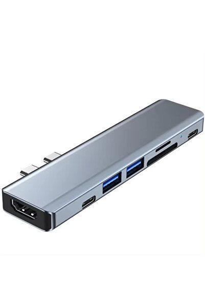 Foxyn FXN-072 4K Thunderbolt 3 Pd Veri Macbook/ Air M1 Usb Type C HDMI usb 3.0 SD TF Kart Okuyucu Çevirici