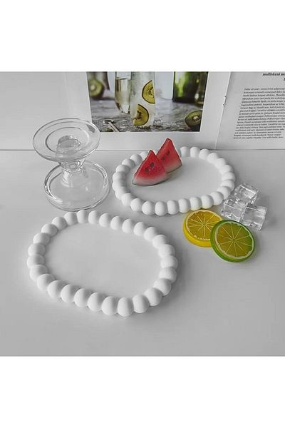 Minima Art Studio Double Oval Bubble Set Jewelry Plate Presentation Plate Organizer Plate