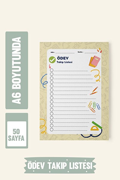 Srctech 50 Pages A6 Homework Tracker List