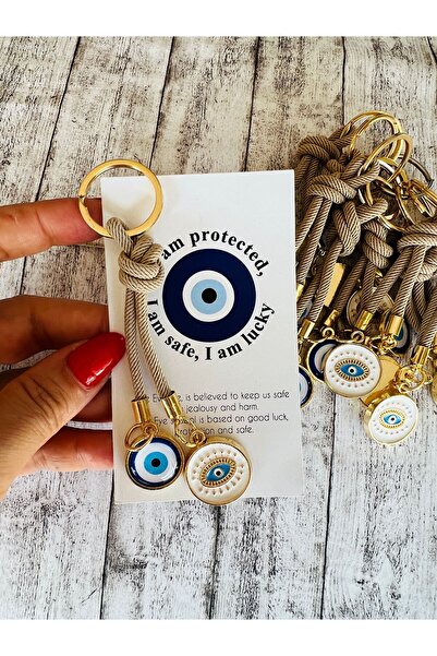 Talia&Talia Nazar Boncuk Anahtarlık - Bej