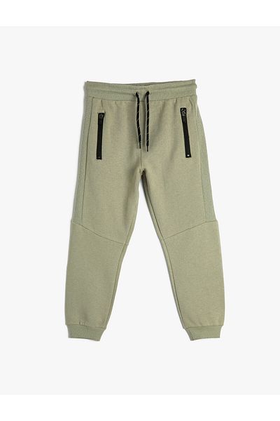 Koton Boys' Jogger Sweatpants - Cotton with Pockets and Waist Ties