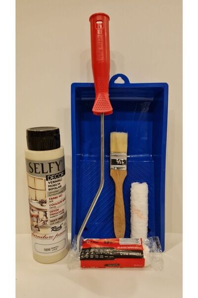 Rich Selfy Decor 500 Cc (750 Gr) Dantel Rengi Kendinden Vernikli Dolap Boyama Seti