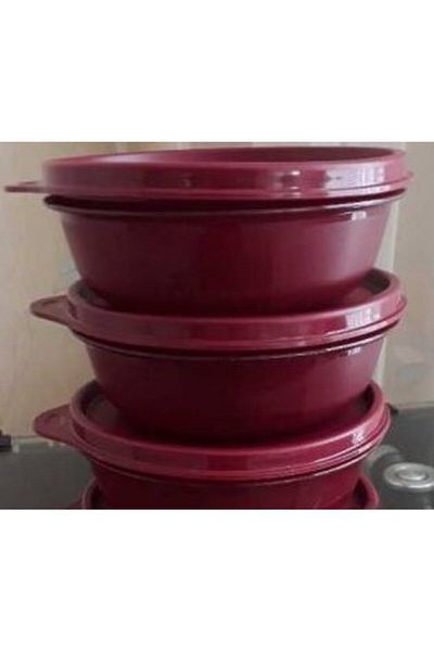 Tupperware 300 ml 3-Piece Claret Red Candy Storage Set