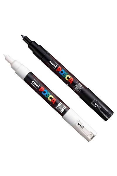 Uni Posca Marker Pc-3m Felt Tip Pen Set of 2