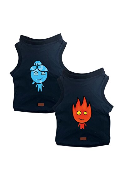 Buddy Store طقم ملابس للقطط والكلاب مكون من قطعتين - قميص داخلي أسود مقاس L