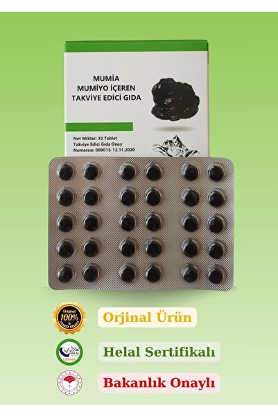 MUMİA MUMİYO İÇEREN TAKVİYE EDİCİ GIDAMumiyo 30lu Tablet