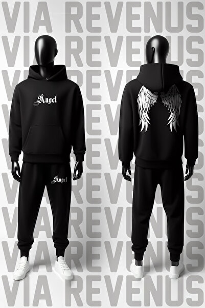 Vordevia Anđeoska krila Štampano unisex sportsko odelo - široka kroja i treni...