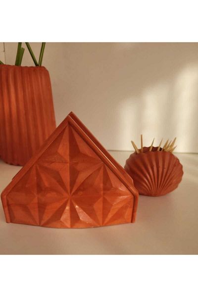 KARRA Concrete Napkin and Toothpick Holder Set - Bag