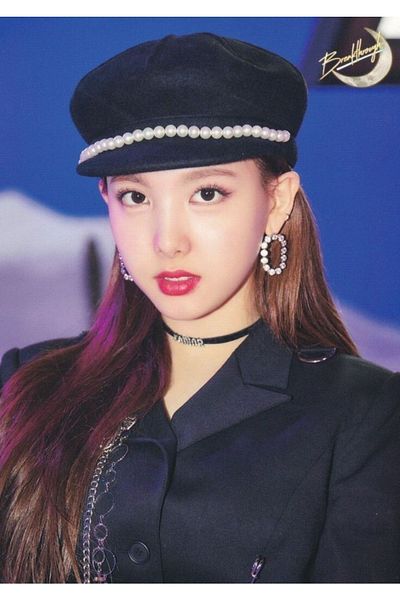 KRIMO Kpop Twice Nayeon Sailor Hat with Pearls