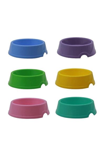 Pettrend Pink Plastic Single Food-Water Bowl
