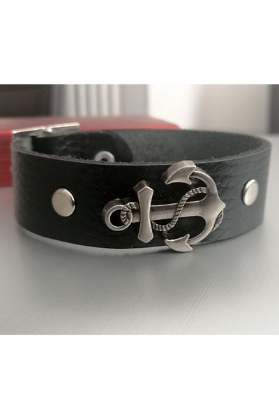 daisybydaisy Hand Made Genuine Leather Sailor Anchor Bracelet