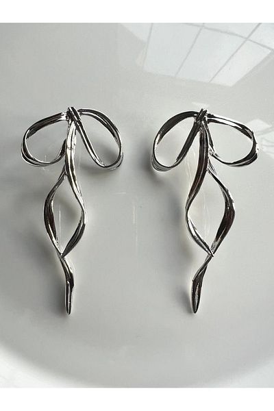 giez Big Ribbon Bow Earrings Long Earrings
