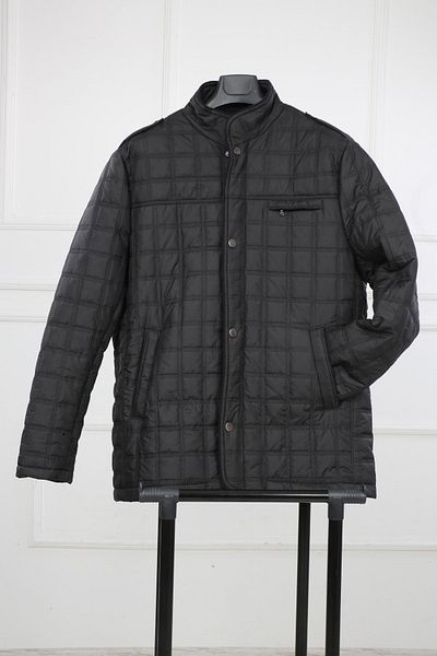 S&V TEKSTİL Men's Black Quilted Jacket Coat Parquet