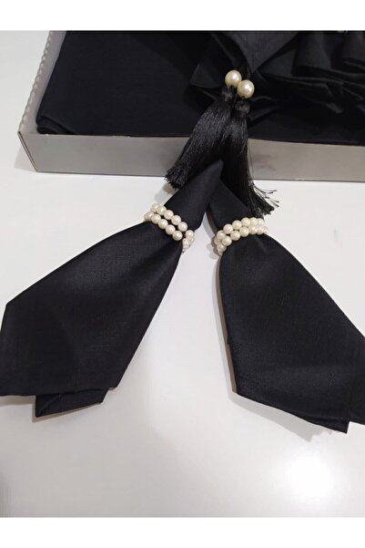 Çeyiz Sokağı Diana Siyah Masa Örtüsü Takımı Yemek Sunum Seti