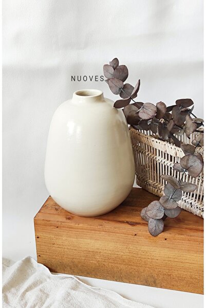 Nuoves El Yapımı Dekoratif Seramik Vazo (ADET)