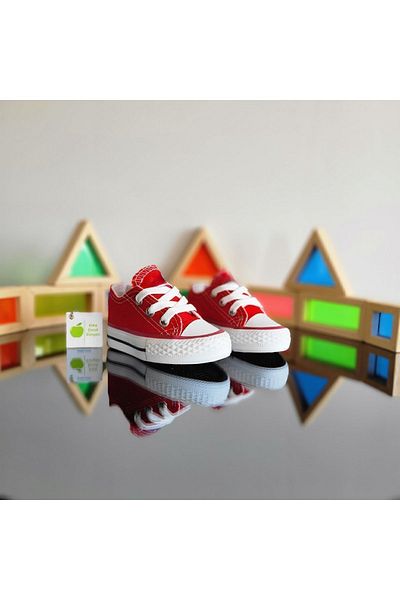 elma bebe Unisex Girls Boys Baby Kids Short Lace-Up Canvas Linen Sneaker Sneakers