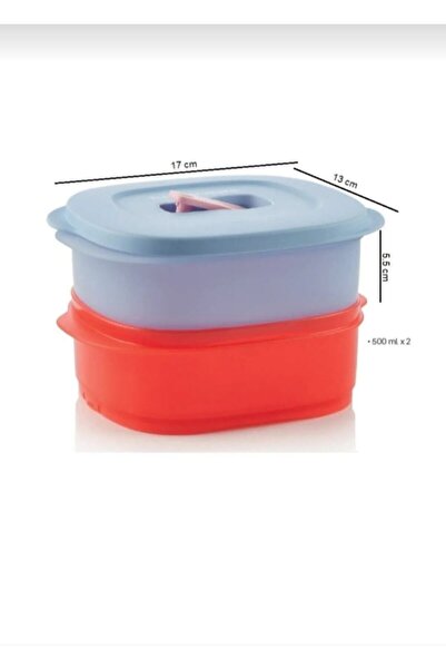 Tupperware Mikro Kap Mikrodalga Fırın Isıtma Beslenme Kabı 2 Li