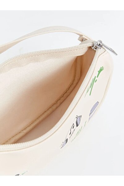 LC Waikiki LCW ACCESSORIES Ekru Baskılı Kız Çocuk Kol Çantası