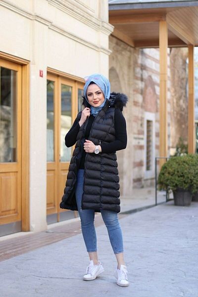 Altay Women's Hooded Zippered Inflatable Vest